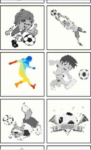 Cor pelo número de futebol para colorir livro jogo 1