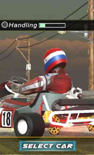 Corredor de tráfego de kart - Buggy Racing 1