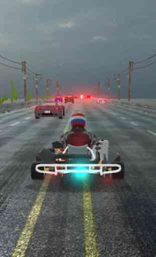 Corredor de tráfego de kart - Buggy Racing 3