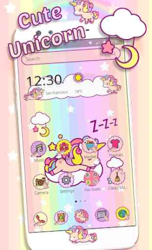 Cute baby Unicorn Mobile Theme 1