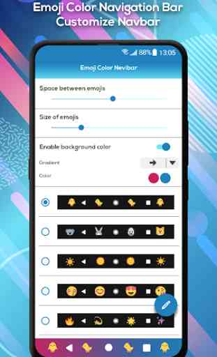 Emoji Color Navigation Bar - Customize Navbar 3