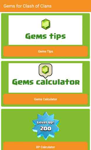 Gems Calculator for CoC 2018 3