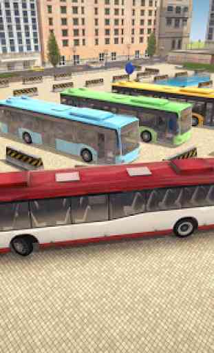 Moderno Ônibus Dirigindo Clássico Estacionamento 2