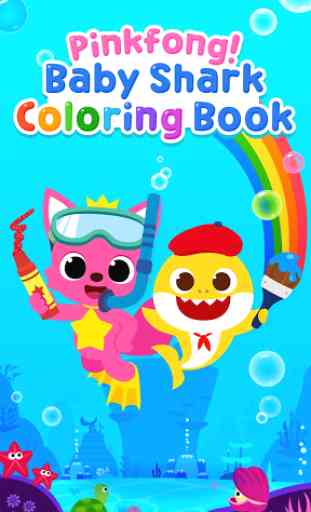 Pinkfong Bebê Tubarão Livro de Colorir 1