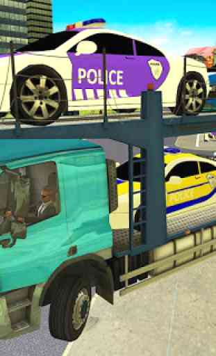 polícia carro transportador simulad carga caminhão 1
