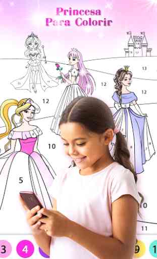 Princesa Para Colorir – Princess Color by Number 1