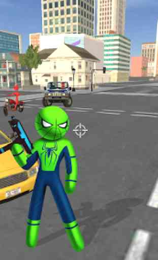 Spider Stickman Rope Hero  2 - Gangster Crime City 1
