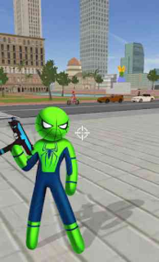 Spider Stickman Rope Hero  2 - Gangster Crime City 3