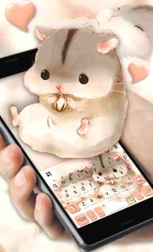 Tema Keyboard Cute Furry Hamsters 2