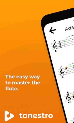 tonestro for Flute - practice rhythm & pitch 1