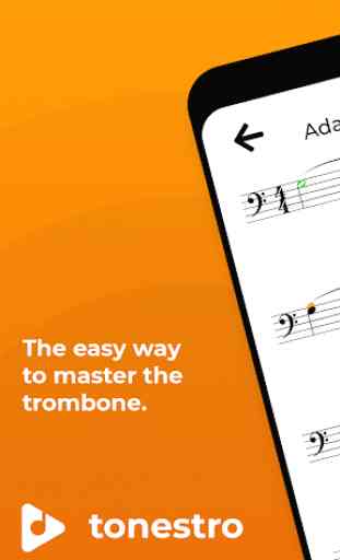 tonestro for Trombone - practice rhythm & pitch 1