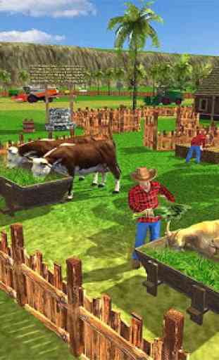 Trator de agricultor virtual: jogo de animais de 1