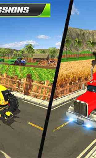 Trator de agricultor virtual: jogo de animais de 3