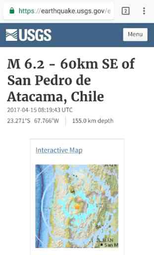 USGS Earthquake Tracker 2