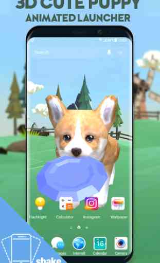 3D Cute Puppies Animated Live Wallpaper & Launcher 1