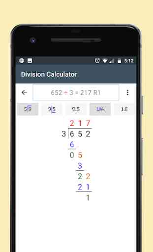 Calculadora de divisão (com remadores ou decimais) 2