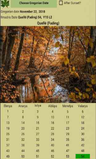 Elvish Calendar - the Imladris Reckoning 1