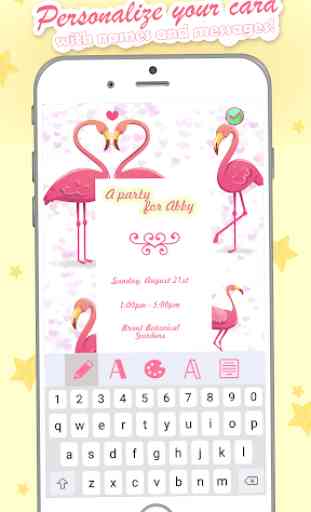 Flamingo Convites De Aniversário 1