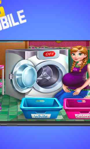 lavanderia princesa grávida - jogo Mamãe grávida 1