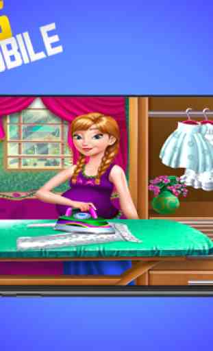 lavanderia princesa grávida - jogo Mamãe grávida 4