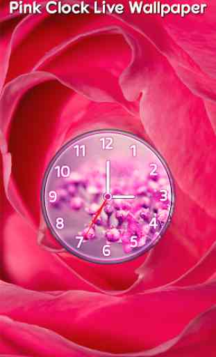 Pink Clock Live Wallpaper 3