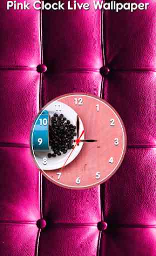 Pink Clock Live Wallpaper 4