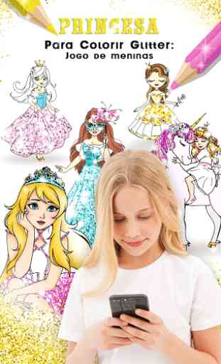 Princesa Para Colorir Glitter: Jogo de Meninas 1