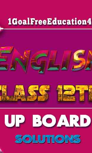 12th class english solution upboard 1