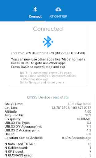 Bluetooth GNSS - GPS, Galileo, GLONASS and BeiDou 1
