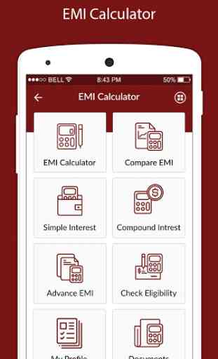 Calculadora EMI - Calculadora EMI Empréstimo 1