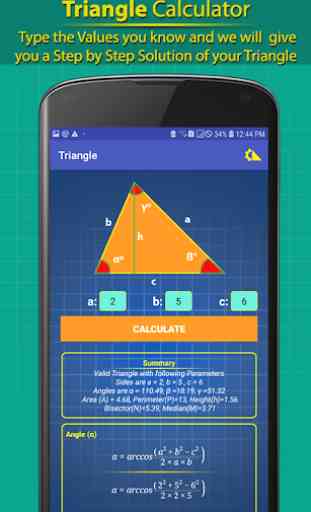 Calculadora Triangular- Solucionador Passo a Passo 3