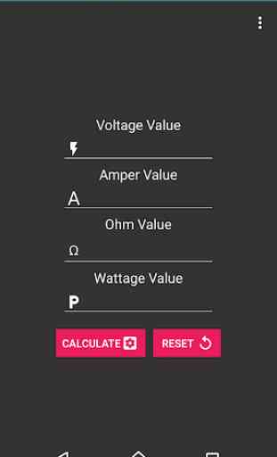 Calculator Volt/Amp/Watt/Ohm 1