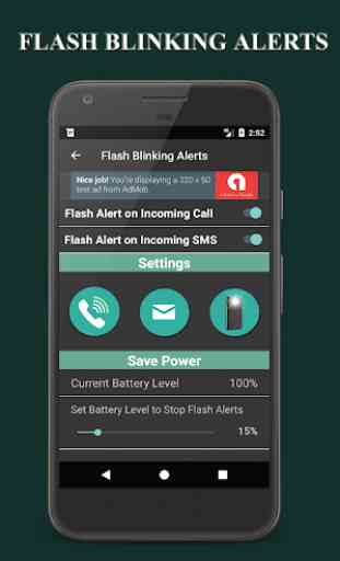 Flash intermitente Alertas: Chamada e SMS 2