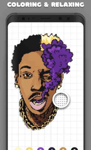 Livro de colorir Hip Hop Pixel - Tinta por Número 1