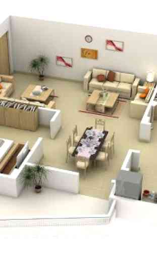 Planos de casa da Casa 3D 2