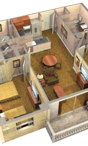Planos de casa da Casa 3D 3
