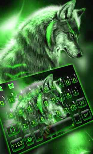 Tema de Teclado Green Wild Wolf 1