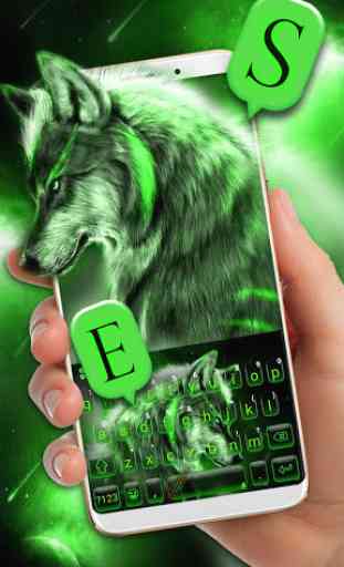 Tema de Teclado Green Wild Wolf 2