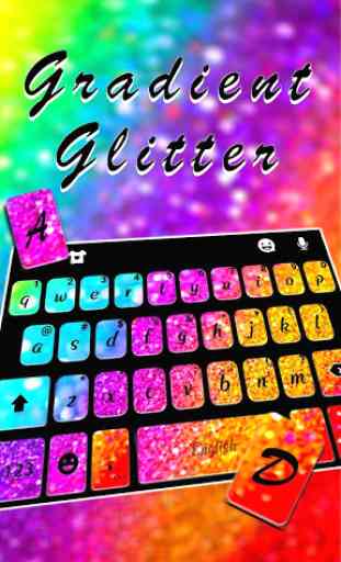 Tema Keyboard Rainbow Gradient Glitter 2