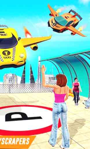Voando Carro Amarelo Táxi Dirigindo Jogos 1