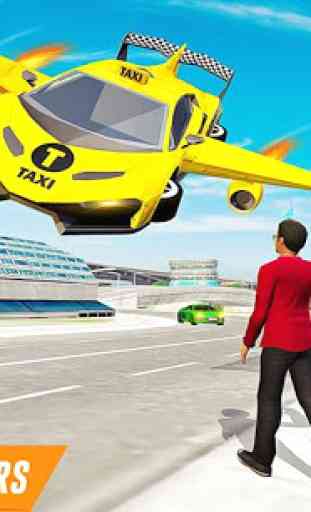 Voando Carro Amarelo Táxi Dirigindo Jogos 2