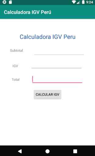 Calculadora de IGV para Perú 1