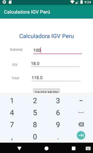 Calculadora de IGV para Perú 2
