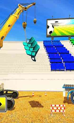 construtor estádio futebol novo jogo construção 3D 4