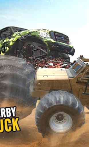 Fearless Army Monster Truck Derby Stunts 2