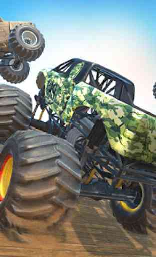 Fearless Army Monster Truck Derby Stunts 4