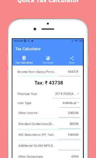 Income Tax Calculator 2020 - 2021 India 1