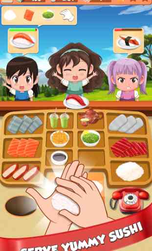 Mania de restaurante de sushi: chef japonês 1