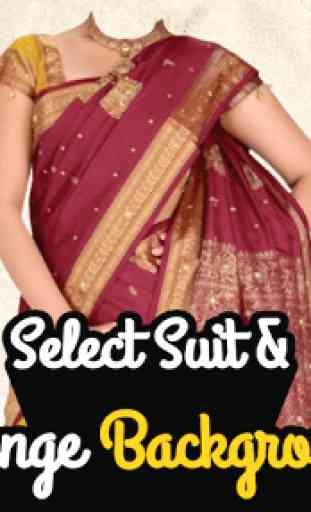 Mulheres Saree Foto Suit Editor 2