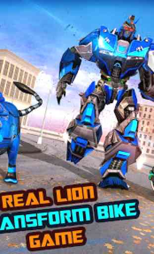 Real Lion Transform Robot Hero: Robot Games 1